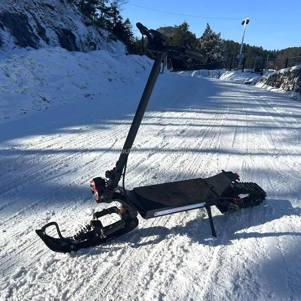 New Design Aluminum 48V 60V 2000W Innovative Dual Motor vehicle foldable sled track adults snowmobile electric snow scooter