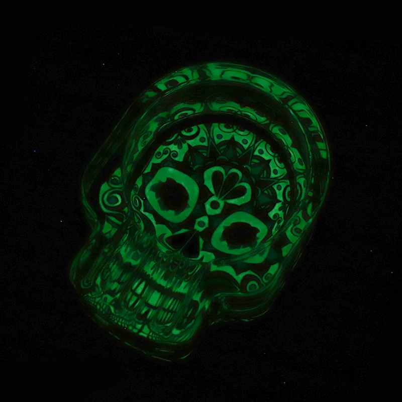 High Quality Custom Design Cigarette Glass Ashtray Glow In Dark Portable Cigar Glass Ashtray