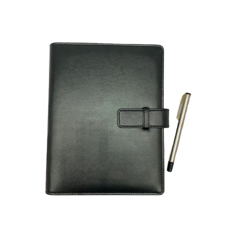 Fashion design personal A5 pu leather organizer writing note diary with 6 ring binder planner cover