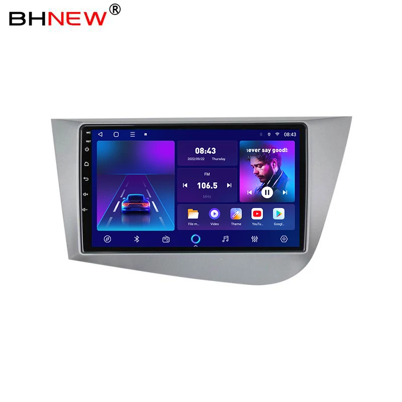 9inch touch screen android 13 car radio 2 din For Seat Leon GPS Navigation WIFI BT Auto radio AM FM Stereo Head Unit
