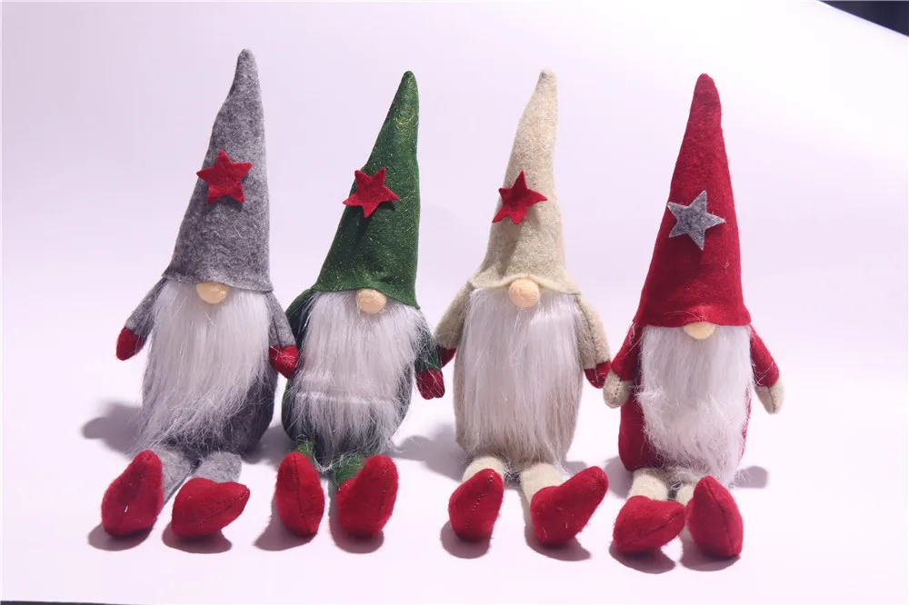 Christmas Felt Papa Santa Claus Doll Toy for Kids Decoration