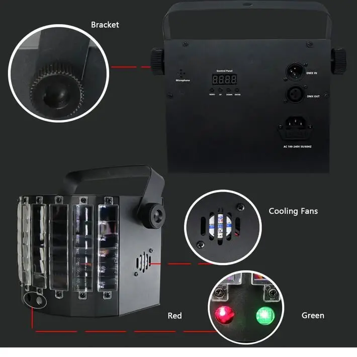 Factory Stage Lighting Rechargeable Wireless Dmx Battery Powered led par 6in1 Rgbwa Uv dj light