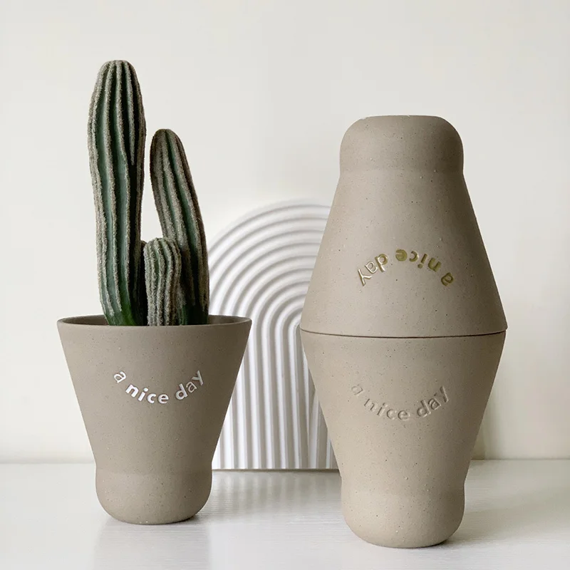 Ready Stock New Shape Indoor Flower Pots & Planters Small Decorative Ceramic Flower Pots
