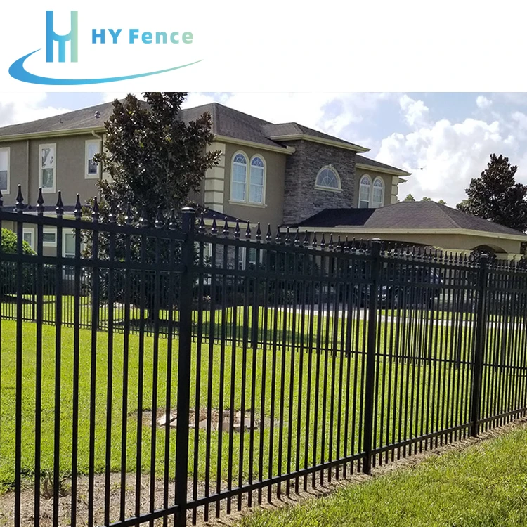 Modern Design Aluminum Garden Fencing Welded Picket Steel Yard Pool Fence Panels Wrought Iron Fence