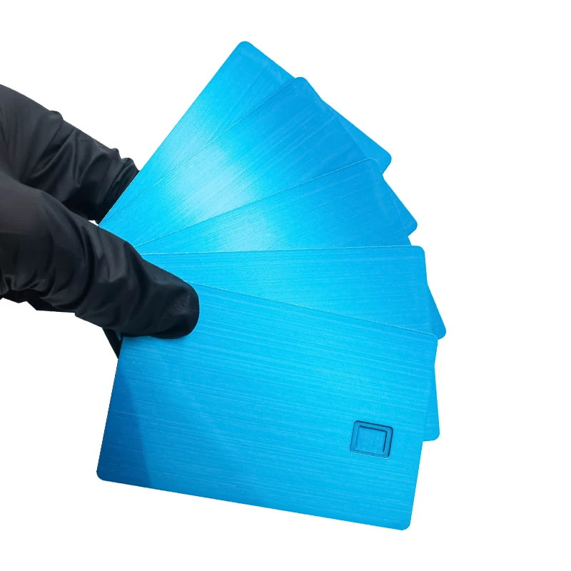 Luxury Custom 0.8mm Thick Stainless Steel Metal Credit Card Brushed Silver NFC Bank Card with Chroma Plating for Gift