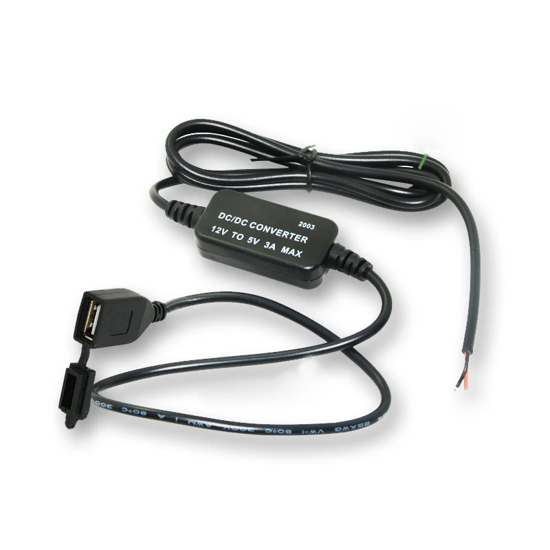 12 Volt To 5 Volt Usb Step Down Buck Car Charger Cable Regulator For Charging Smartphones