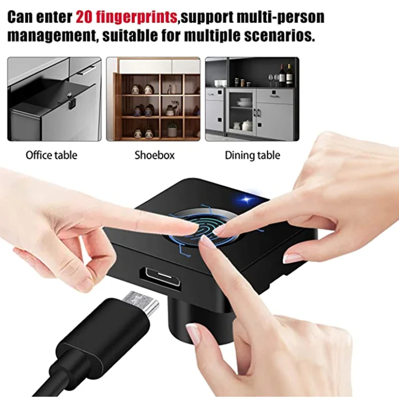 Electronic Biometric Digital Fingerprint drawer lock for office furniture cabinet,Usb Finger Print office jewelry filing locker