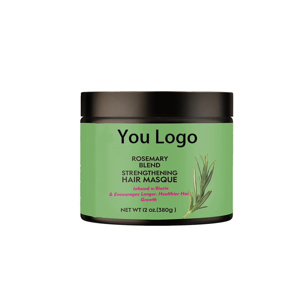 Factory Organic Rosemary Mint Scalp Hair Strengthening Oil Masque 340g Infused Biotin and Encourages Growth Hair Mask