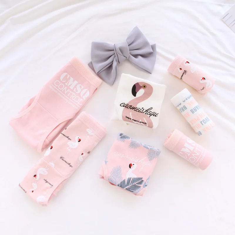 fashion ladies comfortable cotton printed underwear cute girl printed panties