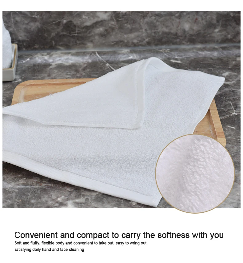 Customized logo 70g cotton hotel hotel bath sauna pedicure bath one-time cotton white towel