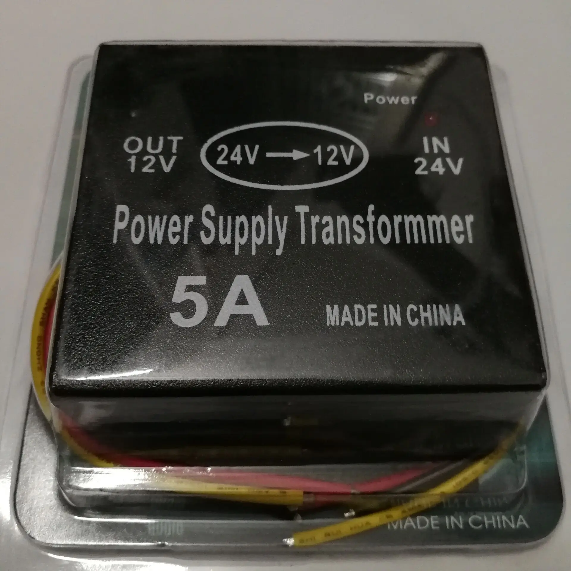 Black Car Converter 5A Car Step Down Transformer DC24V to DC12V Converter 5A Cargo bus power