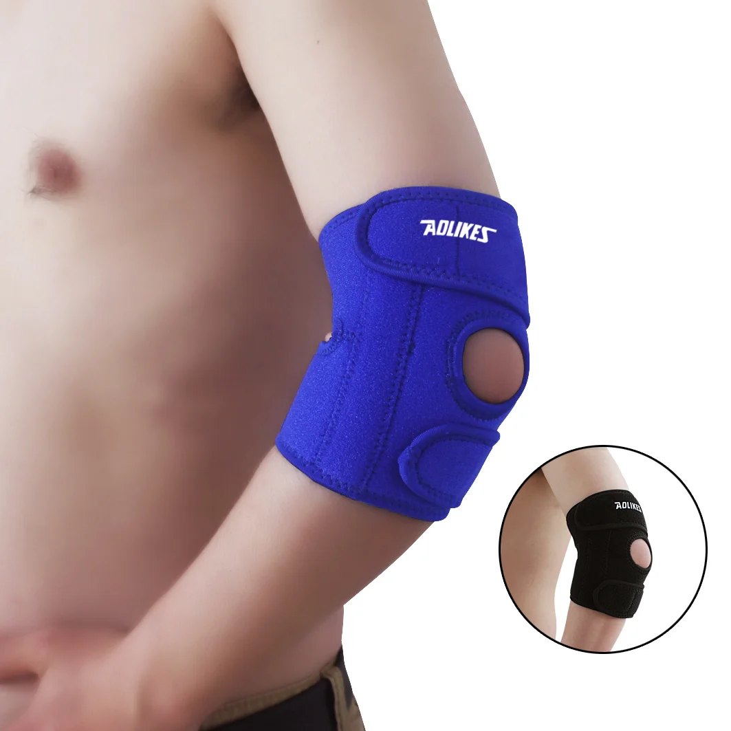 Aolikes C-7946 Avoid Injuries Adjustable Compressive Elbow Support Brace Neoprene Anti-Slip Elbow Sleeve Protector For Cycling