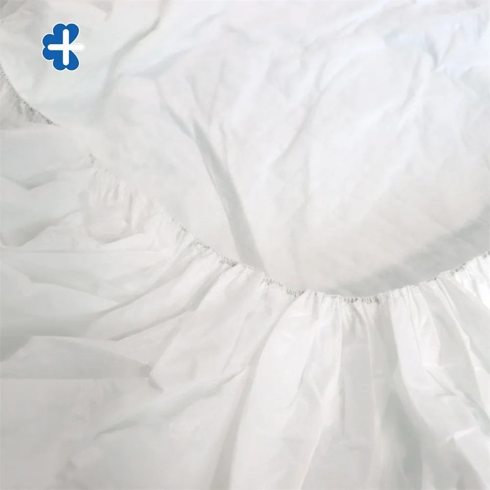 110*230Cm China Sterilized Nonwoven Materials  Disposable Bed Cover Sheet With High Absorbency And  Elastic Band