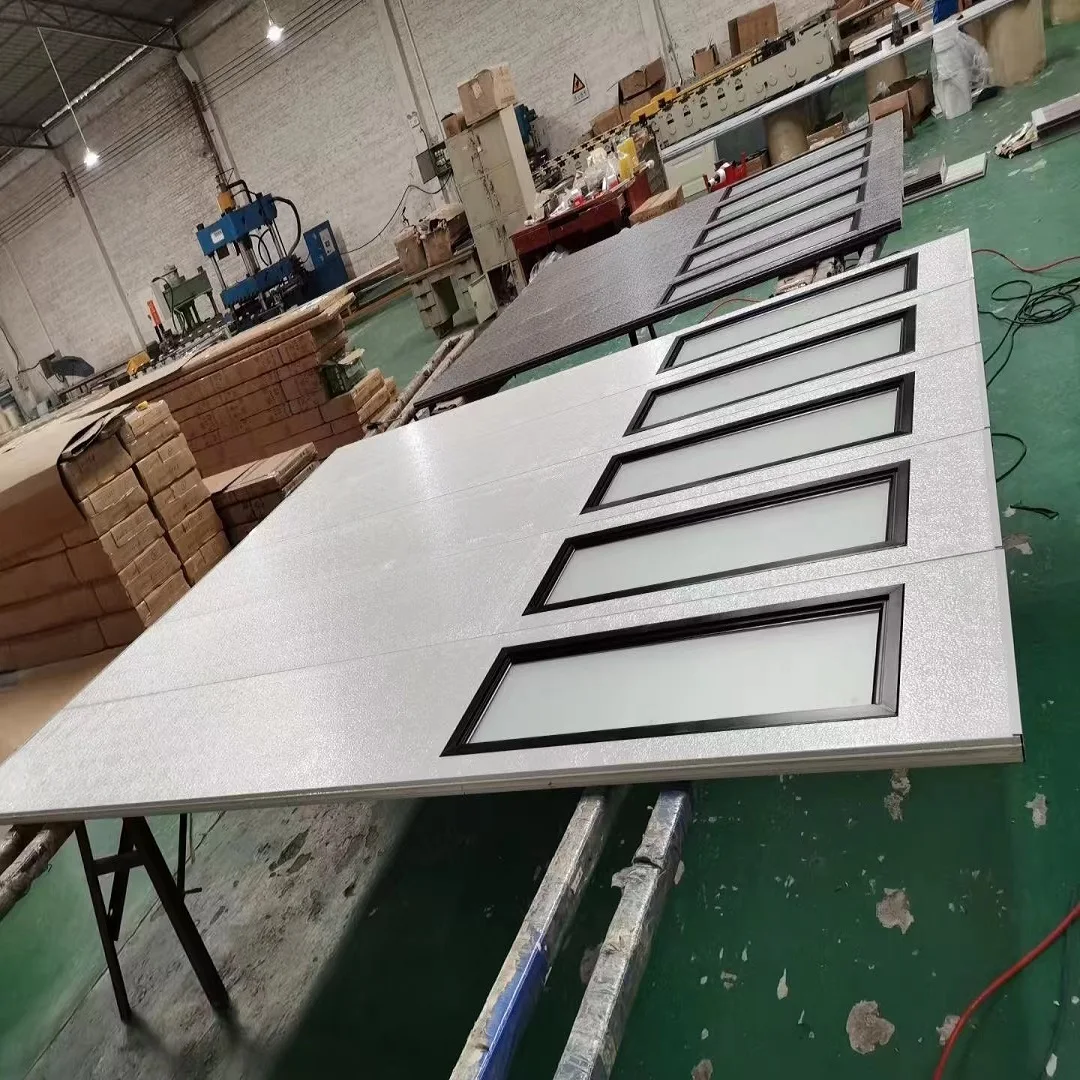 Automatic remote control panel steel  garage doors for homes