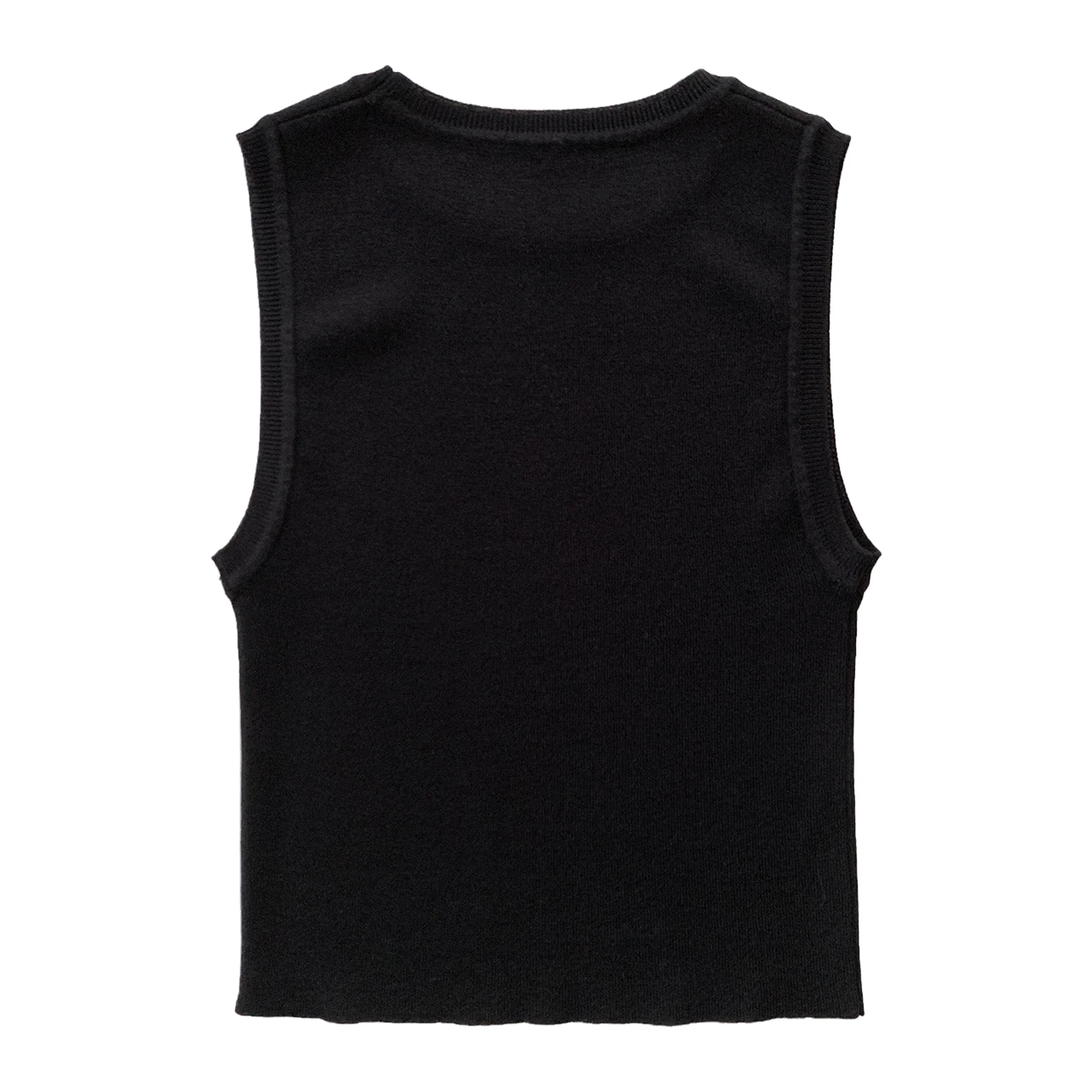 Women Regular-fitting Sleeveless Knitted Vest for Summer