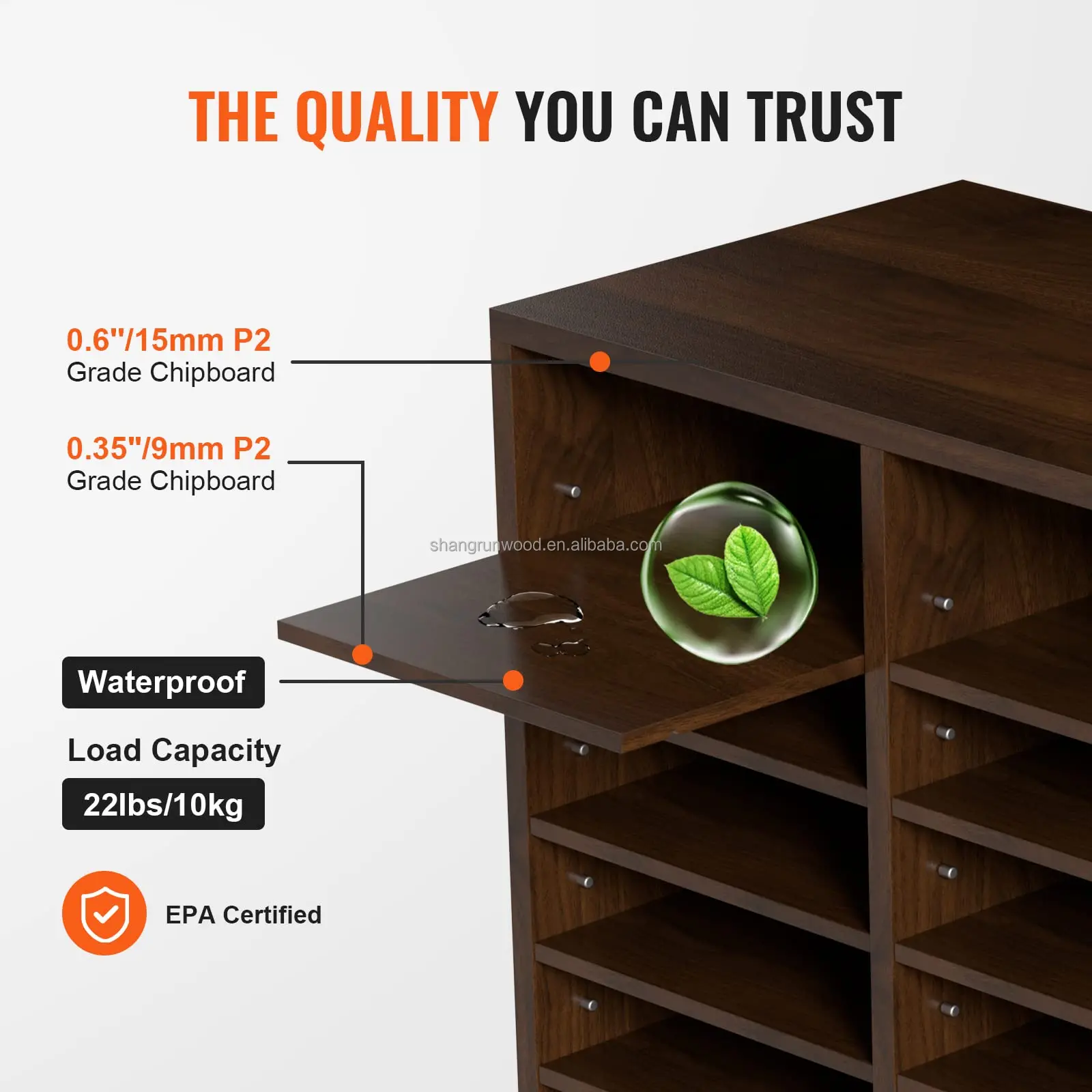 Wooden Office Organizer for Home and Desk Wood With File Organizer for Office Supplies Storage