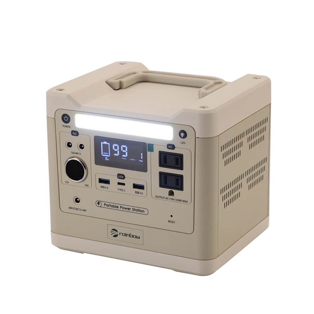 Portable Charging Power Station 320W Home Outdoor With AC DC Camping Lithium Battery Backup USA Japan