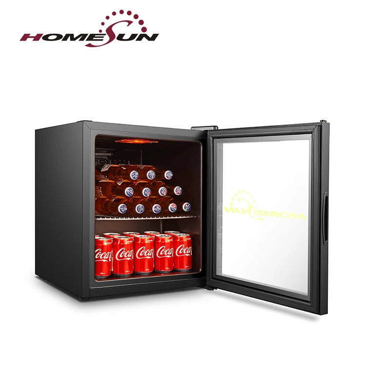 Custom commercial cans bottle drink mini refrigerator small hotel bar fridge cooler glass
