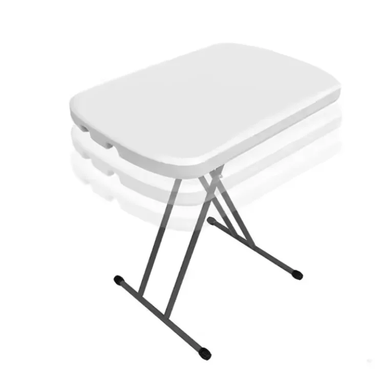 Eaynon cheap plastic table Small Square Plastic Folding Portable Lift Table Portable Laptop Desk Study Table