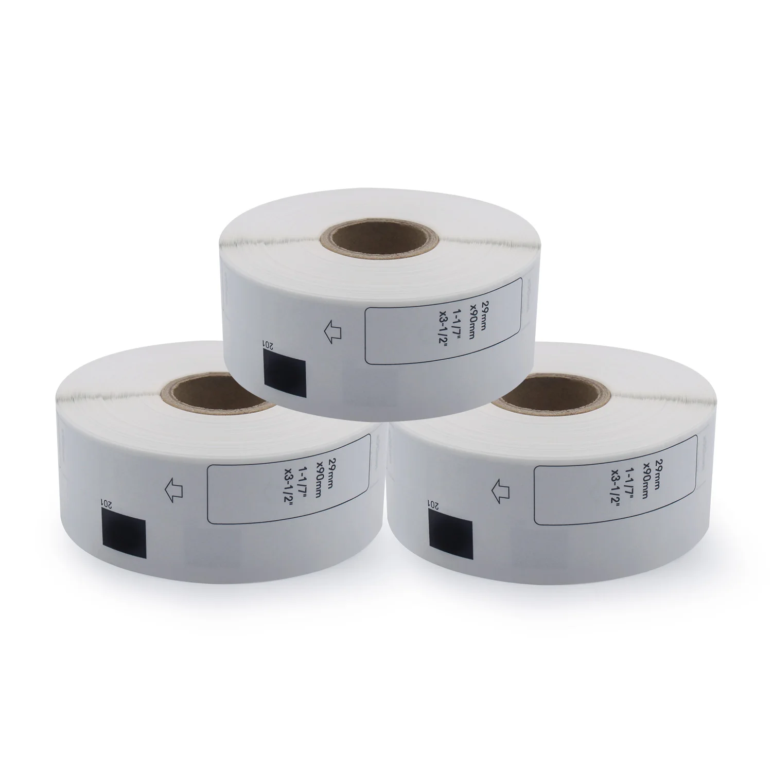 Standard Rolled DK1201 DK-11201 29mm x 90mm x 400 Pcs Address Barcode Compatible Replacement Labels For QL Printers