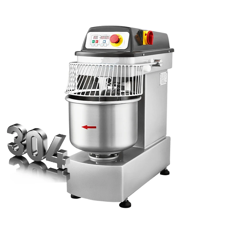 High Efficiency Digital Control Commercial 10kg Bread Flour Kneader Spiral Dough Mixer For Bakery Shop