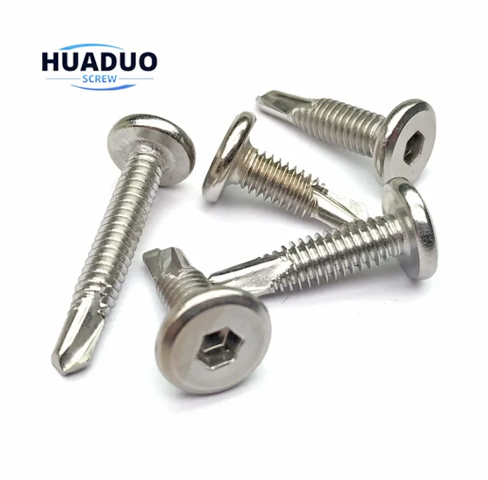 Factory SS410 Round Pan Socket Haed Sheet Metal Self Roofing Drilling Screws M5.5