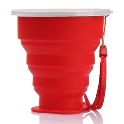 Складная кофейная чашка на заказ, складная походная Выдвижная чашка для питья, уличная спортивная портативная цветная силиконовая чашка для путешествий