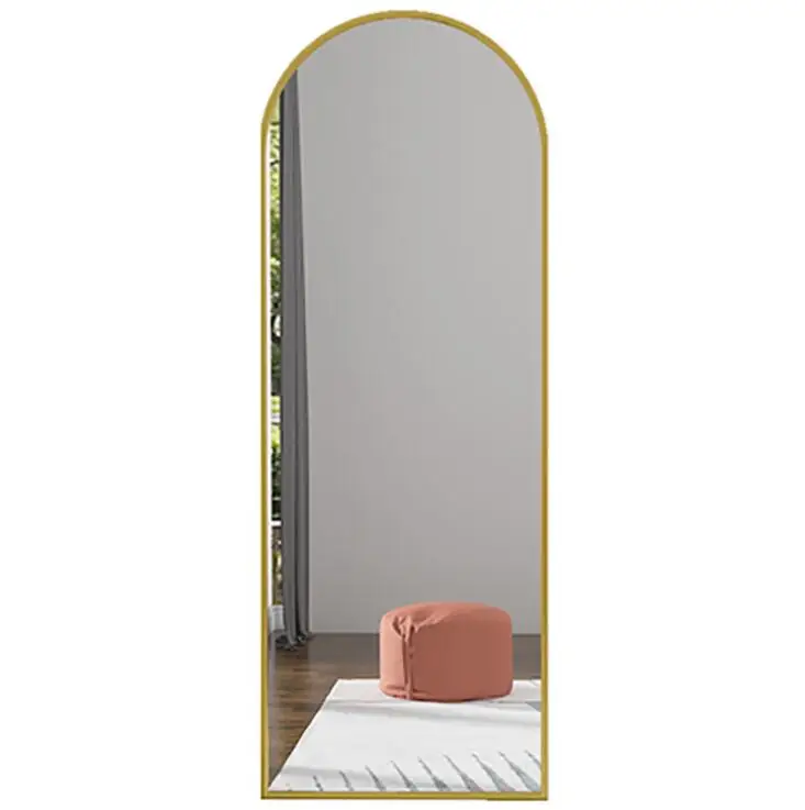 Decorative Metal Wall Mirror Gold Metal Frame Small Rectangle Wall Mirror for Living Room, Bathroom, Bedroom, and Entryw