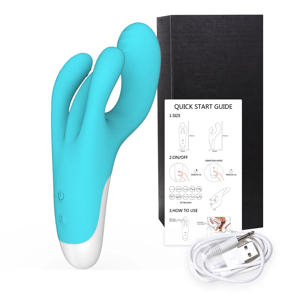 Rechargeable Waterproof Dildo Vibrator Clit Stimulator Massager with 10 Vibration Modes