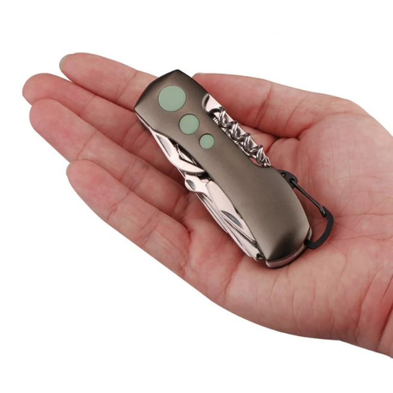 Multi Army Knife with Carabiner Hook 420 Stainsteel Steel multi purpose knife Swiss engraved Pocket Knife