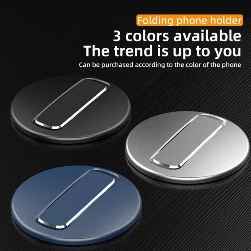 Magnetic Phone Stand&Grip Foldable Adjustable Aluminium Alloy Magnet Portable Invisible Phone Holder