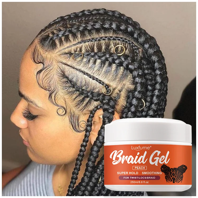 Wholesale 4C Hair Sleek Braids Non Greasy Loc Thick Clear Braiding Jam Hair Gel