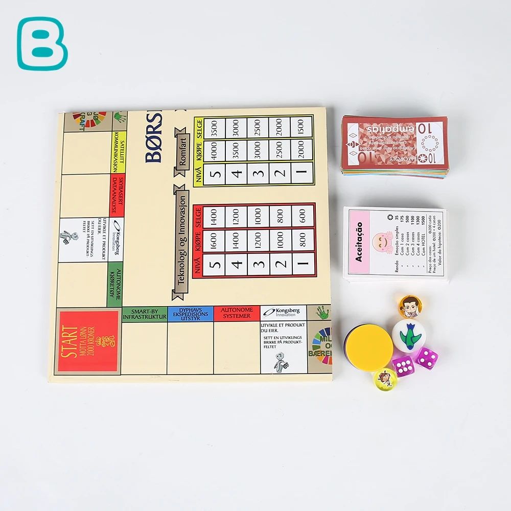 Factory Custom Direct Sales Low Price RPG Turn Based Game High Quality Family Party Game Funny Board Game with Plastic Lining