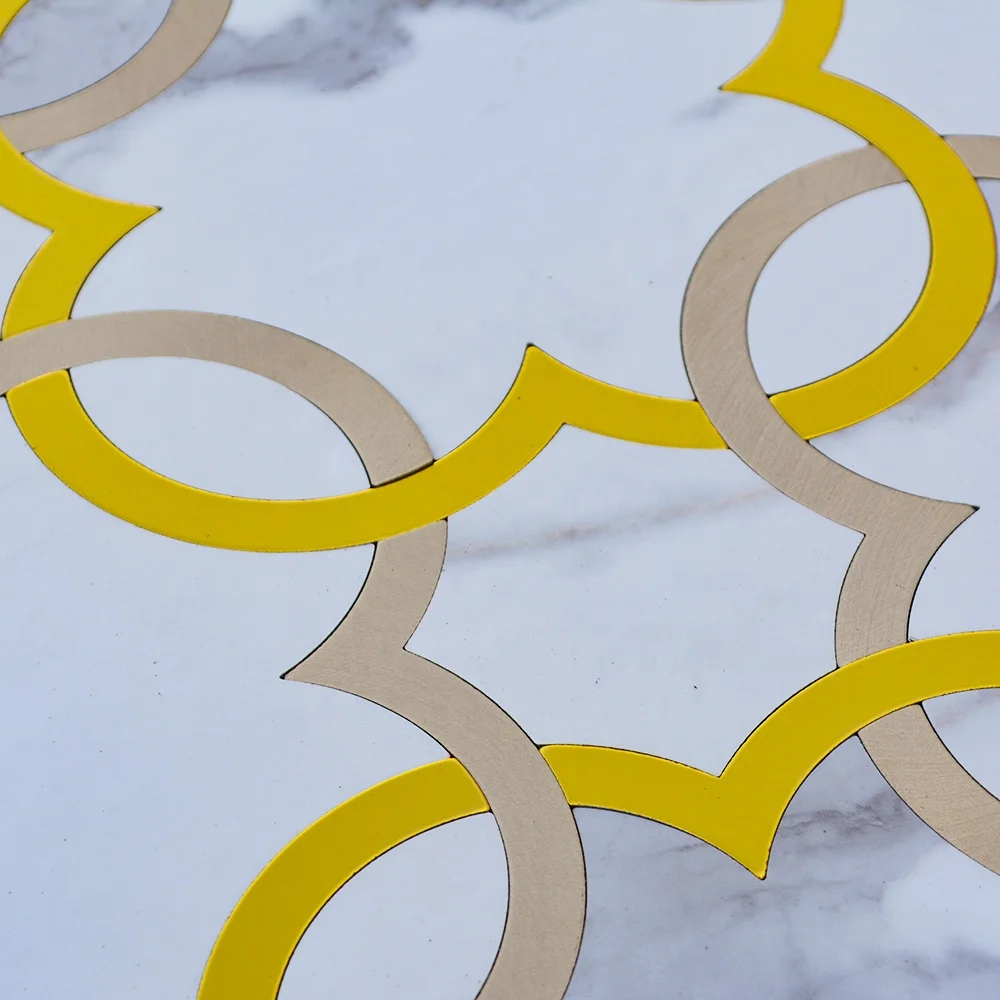 Irregular stone&aluminum peel and stick kitchen wall tiles for wall backsplash