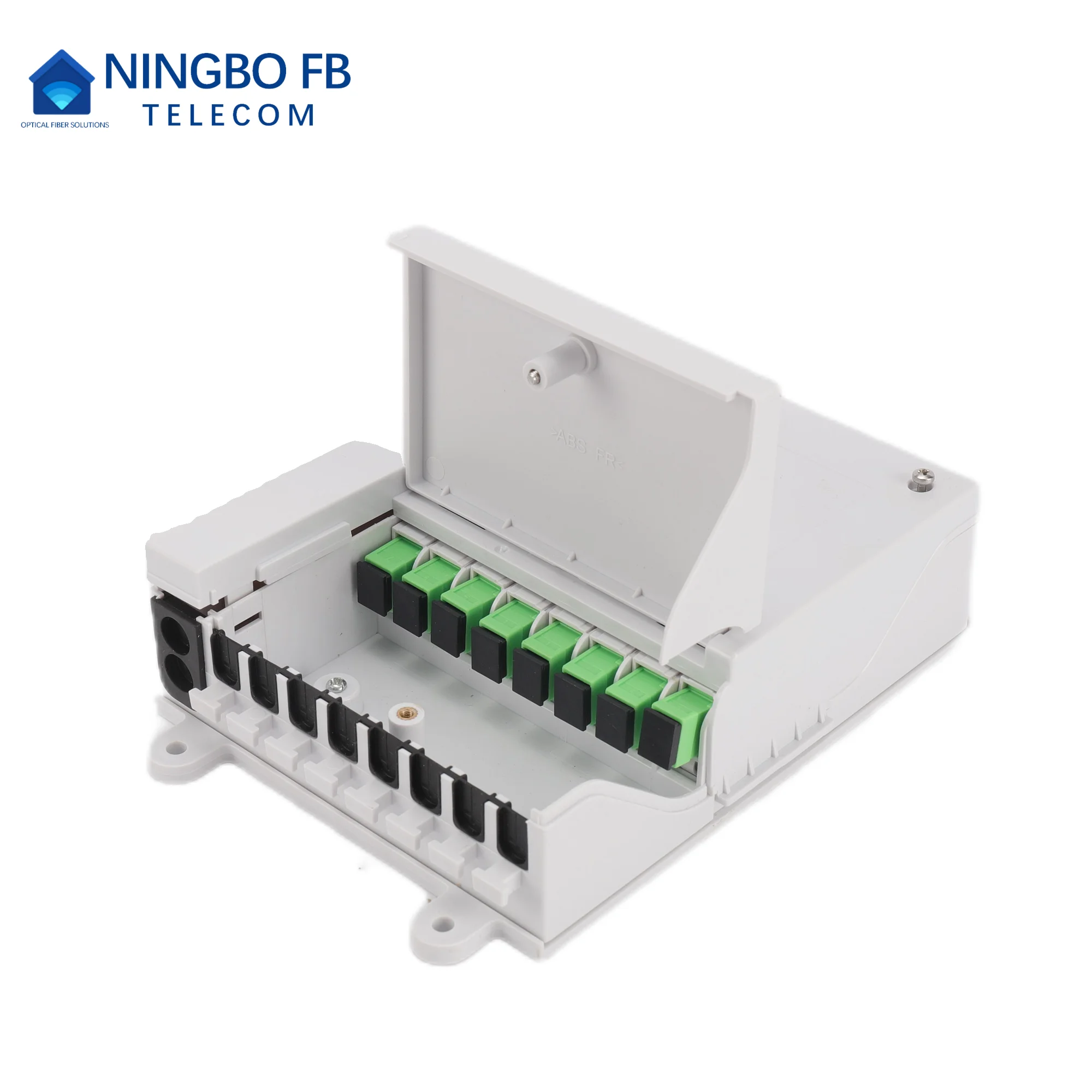 8 port Optical Fibre Terminal Box SC/LC IP65 Wall ABS Box PLC Fiber Optic Splitter Optical Splitter Box
