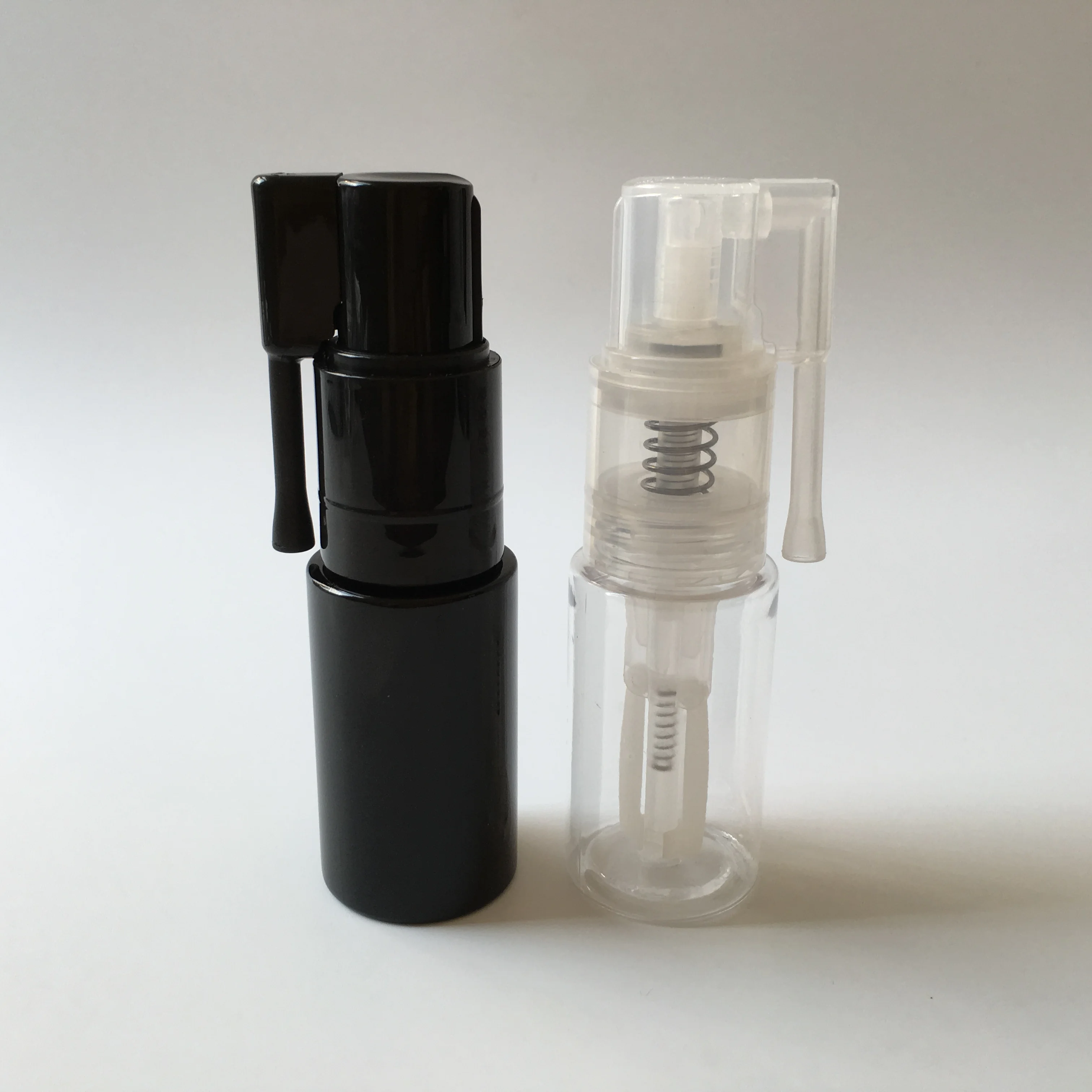 35ml Plastic PET round Empty Glitter Spray Powder Bottle with Pump Sealer for Food Hair Medicine Screen Printing Logo Option