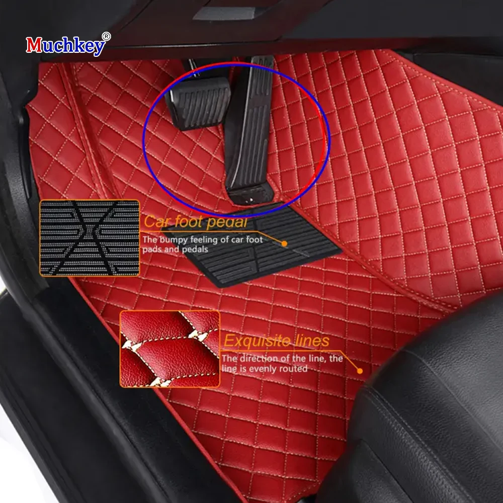 Muchkey Eco Friendly for Mercedes Benz C Class W203 2002 2003 2004 2005 2006 2007 Luxury Leather Car Floor Mats