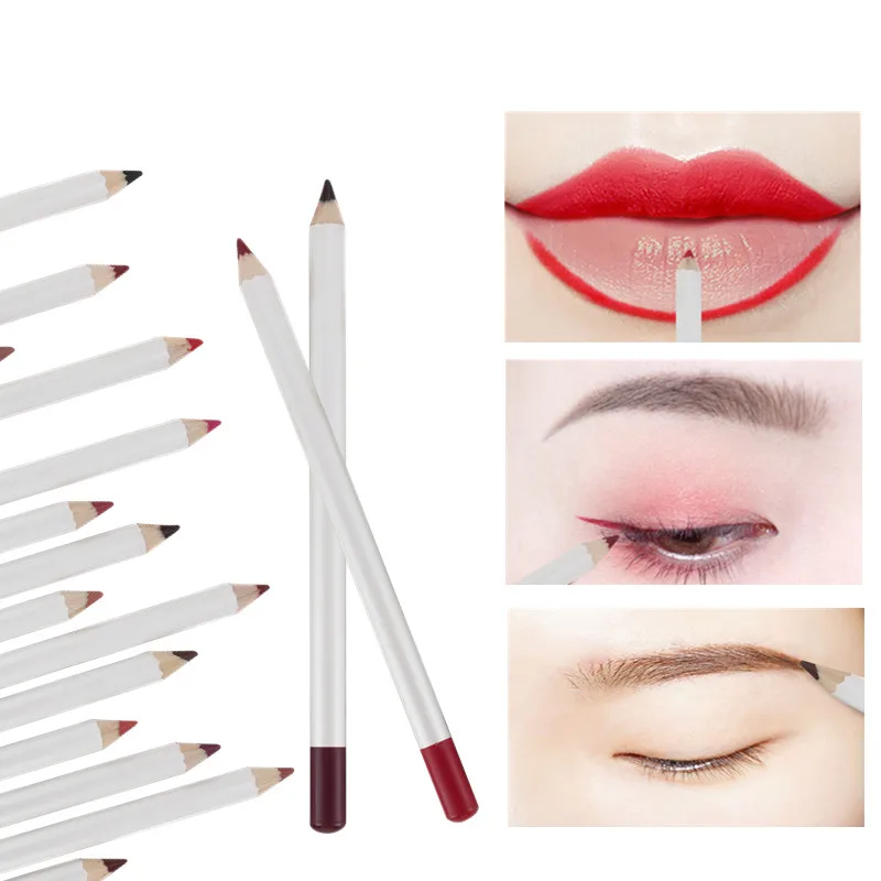 
Creamy Brown Lip Liner Private Label Custom Logo Vegan Nude White 21 Colors Lip Liner Pencils Waterproof Makeup 