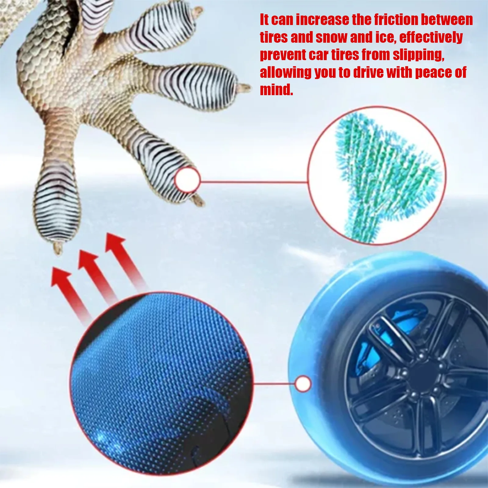 Homonth car tire anti-slip spray winter snowmobile tire protection and maintenance anti-slip agent