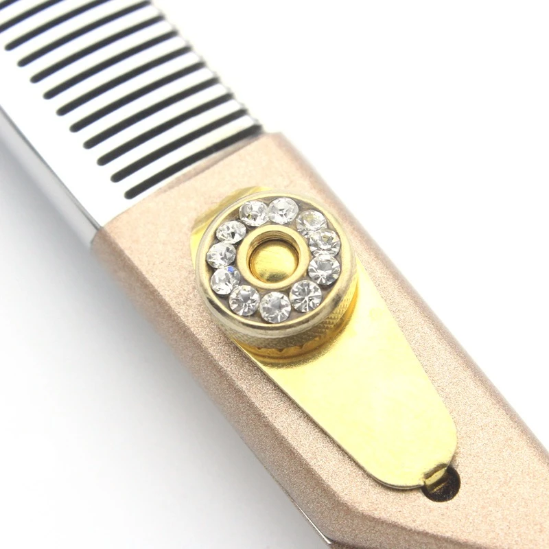 Factory Directly Pet Grooming Scissors 7.5 inches Rose Gold 440C Stainless Steel Thinning Scissors