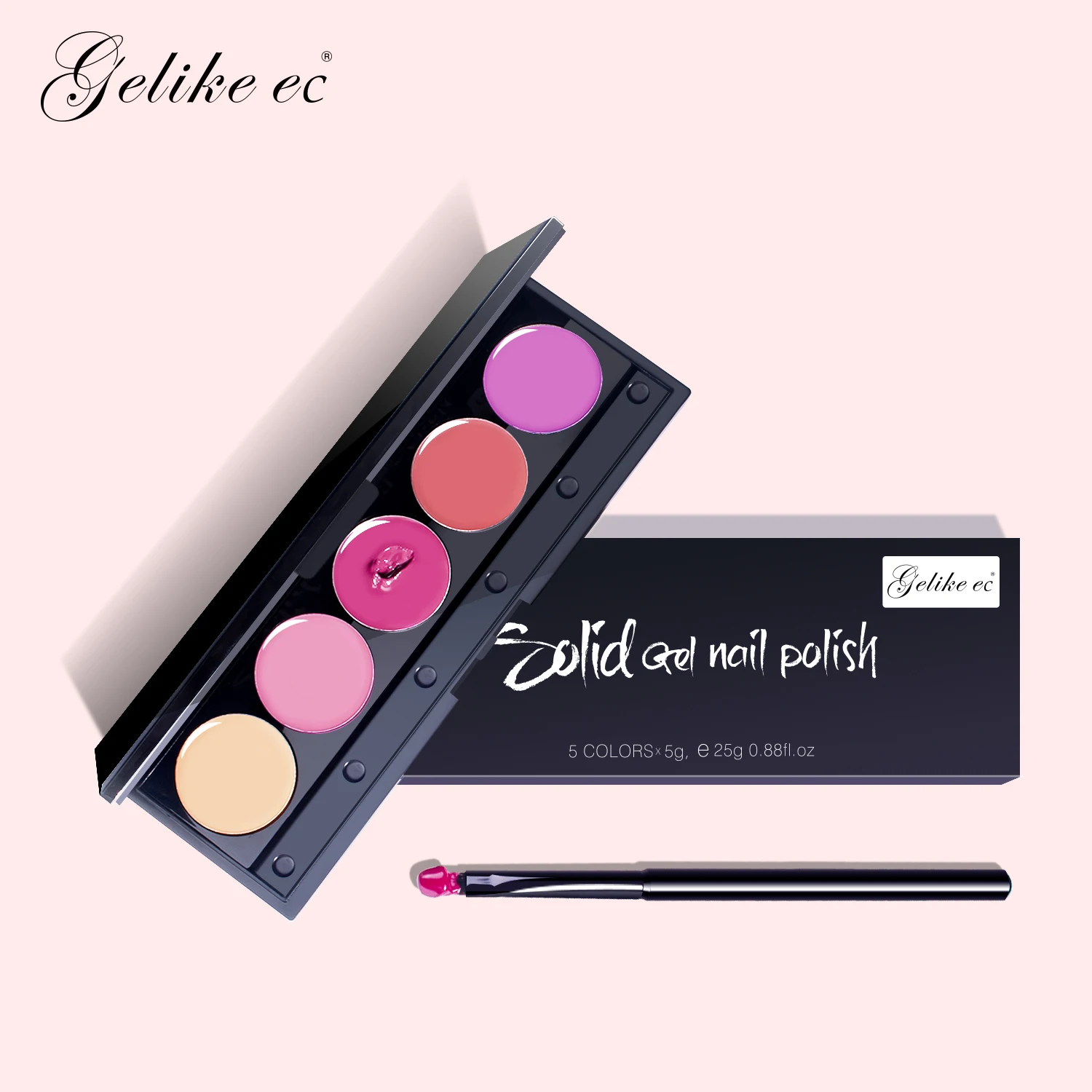 Gelike EC New Brand sweet colors Solid UV gel nail polish /manicure gel uv 3 step nail polish