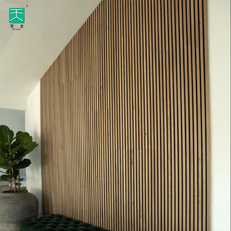 TianGe Akupanel Diffusion Wooden Veneer 3 Sided Sound Proof Ceiling Adhesive 25Mm Acoustic Panel