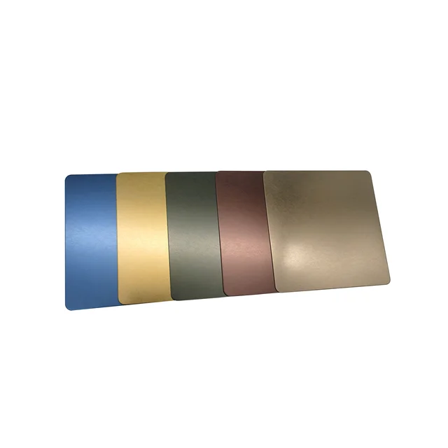 High Quality Luxurious Golden Color Coated Hairline 304 Decorative Stainless Steel Sheet Professional Designed PVD Stainless
