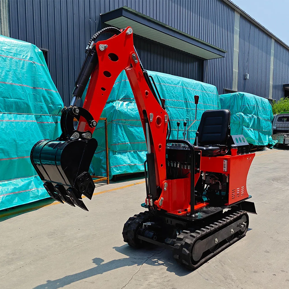 China Free Shipping Farm equipment small digger 0.8 ton digging machine mini engineering excavator