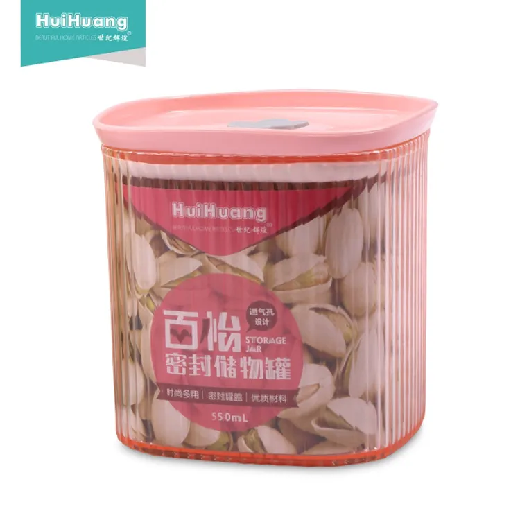 Wholesale high quality home kitchenware multi-colored plastic canister airtight canister for sugar tea coffee