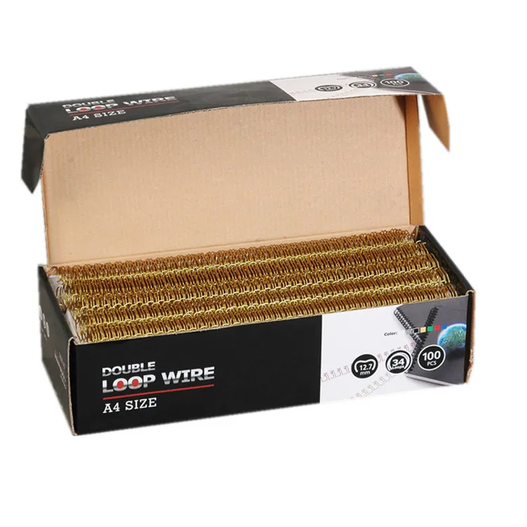 
factory nylon coated color box wire o double loop spiral binding wire twin ring 