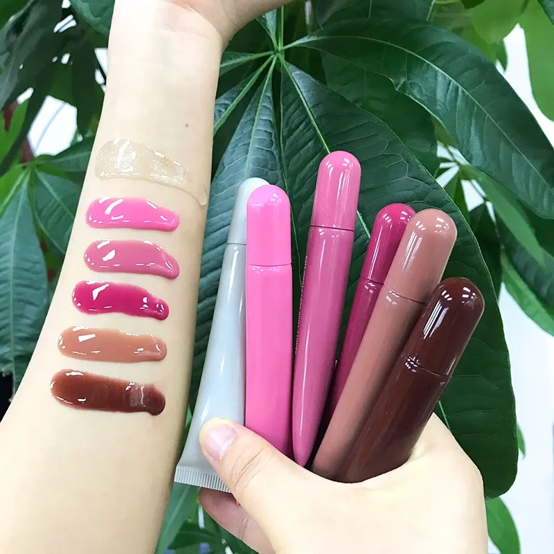 Custom Logo Tinted Lips Balm Peptide Lip Treatment Vegan Plumper Lipgloss Private Label Lip Balm