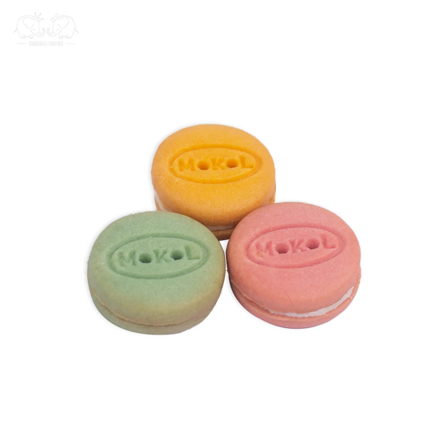 Birthday party Gift Macaron Biscuit Fruit Flavor Peach Sandwich Cookies Wheat Flour Breakfast Galleta MacarrOn Biscuits