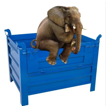 T1210L-10 Warehouse logistics heavy metal parts storage corrosion resistant durable forklift four-way fork storage cages