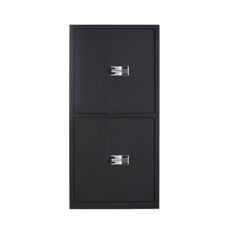 Wine Red Electronic Coded Lock Steel File Cabinet With Drawers